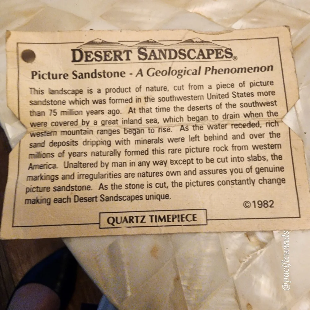 DESERT SANDSCAPES SANDSTONE CLOCK QUARTZ TIMEPIECE 4